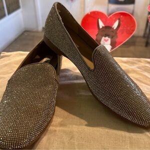 Womens Steven By Steve Madden Rhinestone Flat Loafers Sz 8